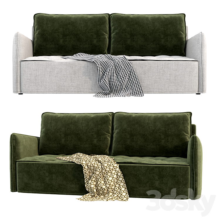 Sofa bed JOY 3DS Max Model - thumbnail 1