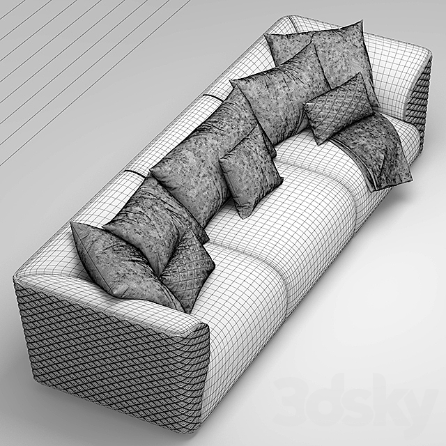 Sofa Bentley Home Winston Sofa 3DSMax File - thumbnail 3