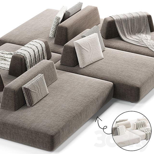 Sofa Boca Tommy 3DS Max Model - thumbnail 3