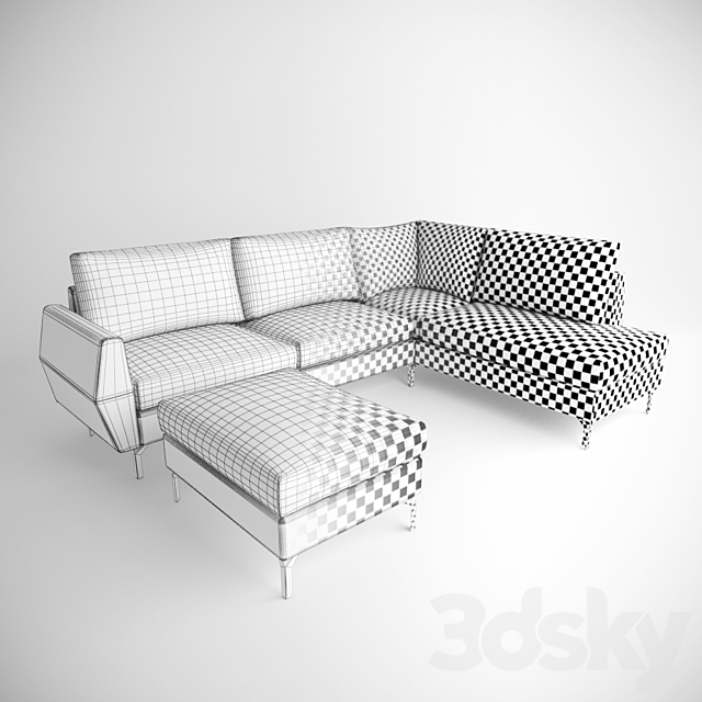 Sofa BoConcept Monaco 3ds Max - thumbnail 3