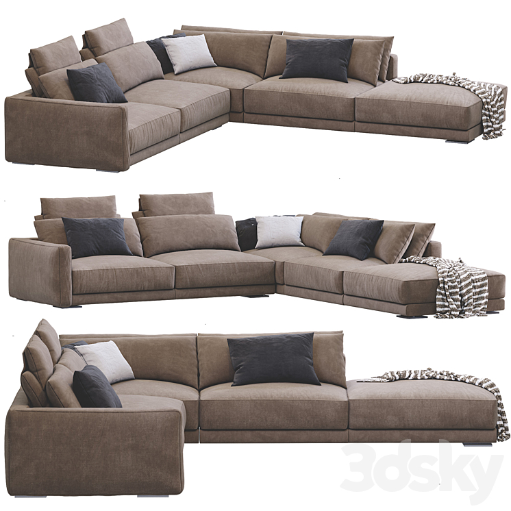 Sofa Bristol By Poliform 3DS Max Model - thumbnail 1