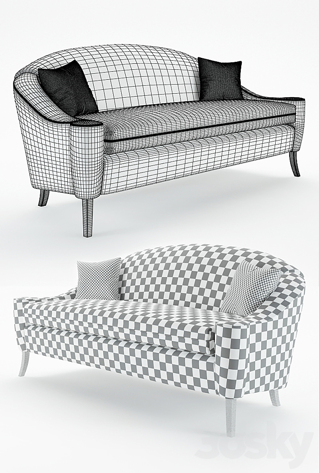 Sofa Brookline Furnuiture Queen Sofa 3DSMax File - thumbnail 3