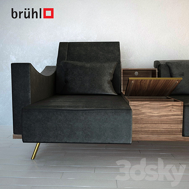 Sofa Brühl Deep Space sofa 3DS Max Model - thumbnail 2