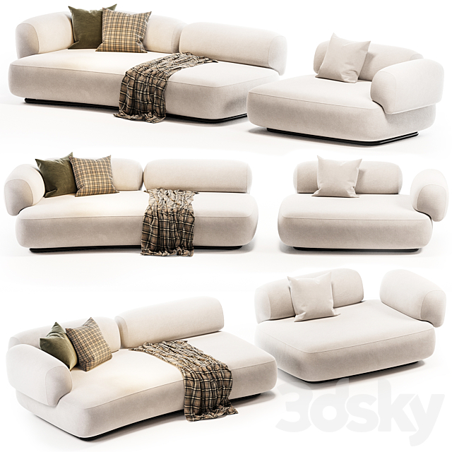 Sofa Cabrera 3ds Max - thumbnail 1