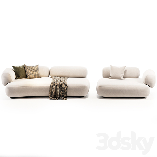 Sofa Cabrera 3ds Max - thumbnail 3