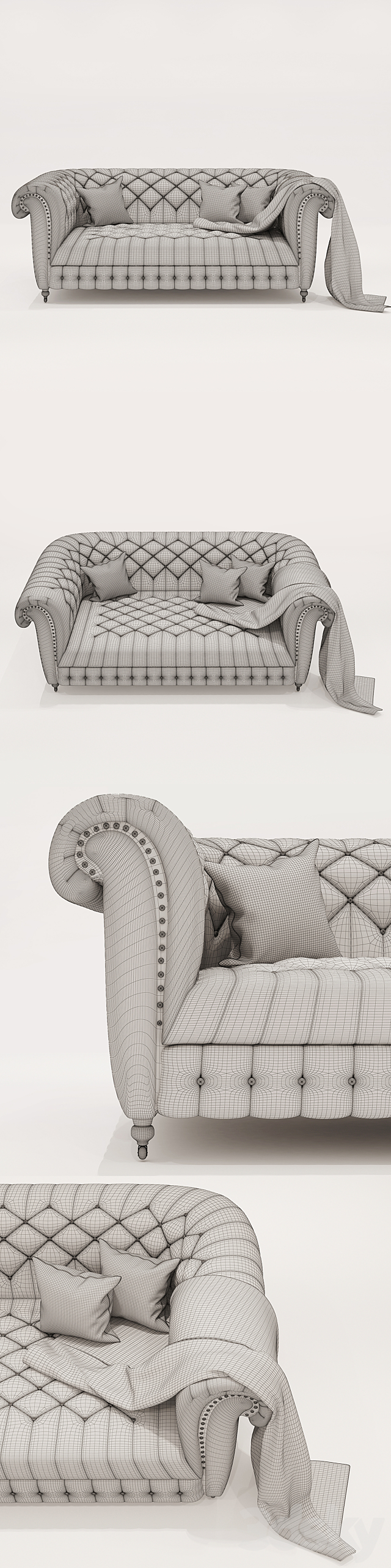 Sofa Cambridge from Restoration Hardware 3DSMax File - thumbnail 3