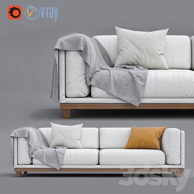 Sofa CASE Triple 3DSMax File - thumbnail 1