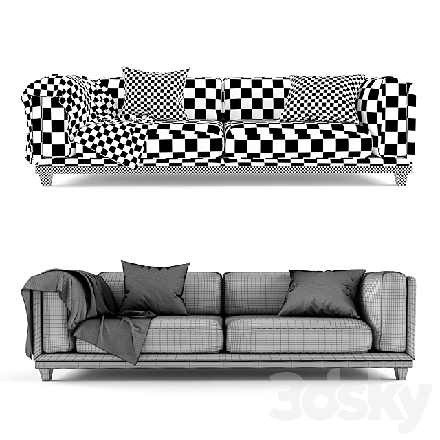 Sofa CASE Triple 3DSMax File - thumbnail 2