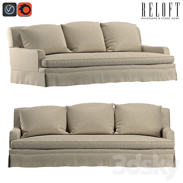 SOFA CLASSIC 57680395 BLSA 3ds Max - thumbnail 1