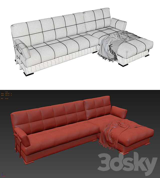 sofa corner Dudinka 3DSMax File - thumbnail 3