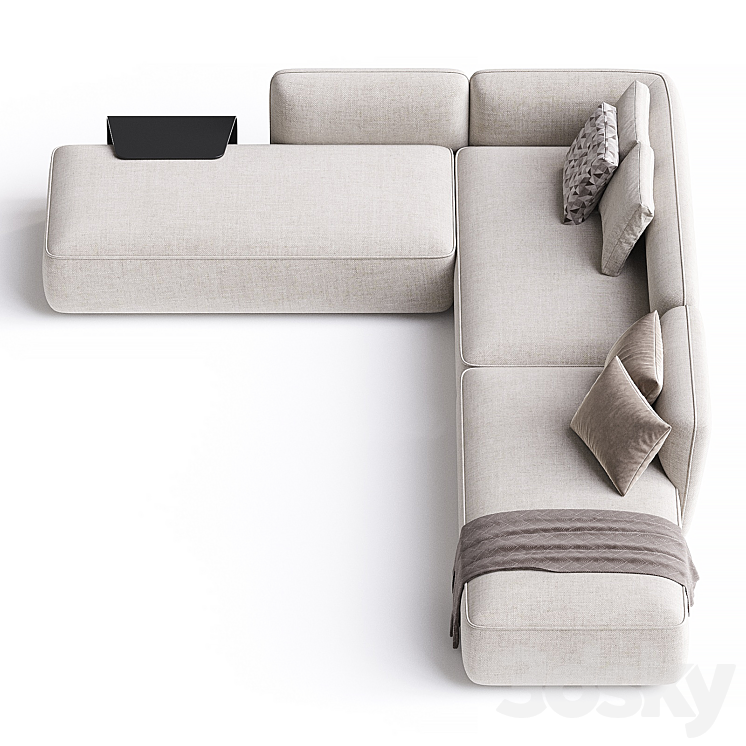 SOFA COZY 3DS Max Model - thumbnail 2