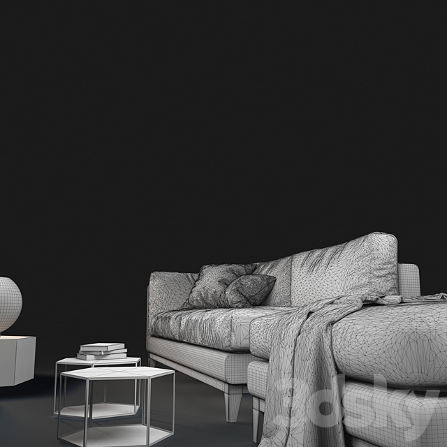 Sofa Cristal Sofa Club modular 3DSMax File - thumbnail 3