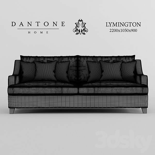 Sofa dantone lymington 3DS Max Model - thumbnail 2