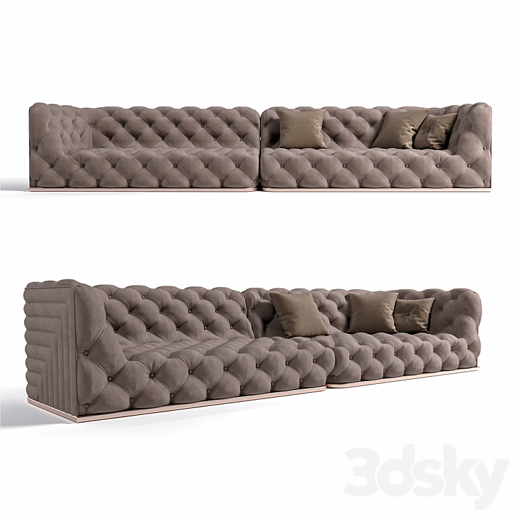 Sofa diamond 3DS Max Model - thumbnail 1