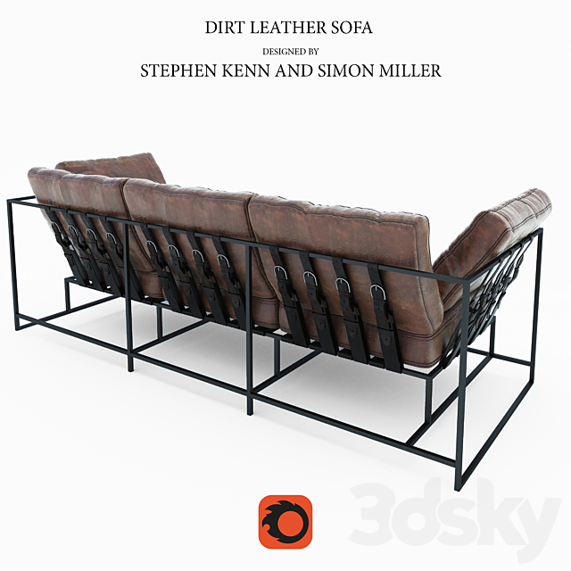 Sofa Dirt Leather Sofa 3DSMax File - thumbnail 2