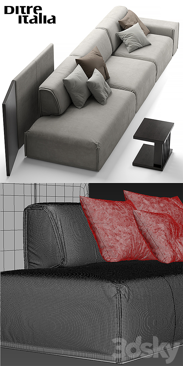 Sofa ditreitalia monolith 3DS Max Model - thumbnail 3