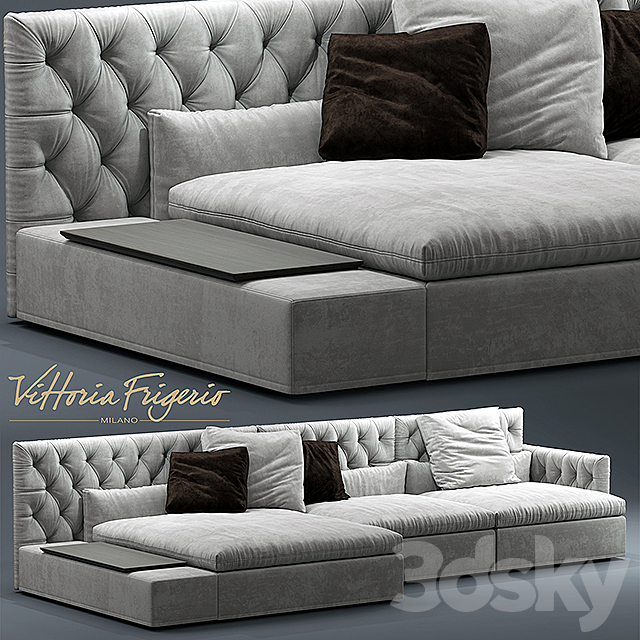 Sofa Dominio capitonne Frigerio Salotti 3DSMax File - thumbnail 1