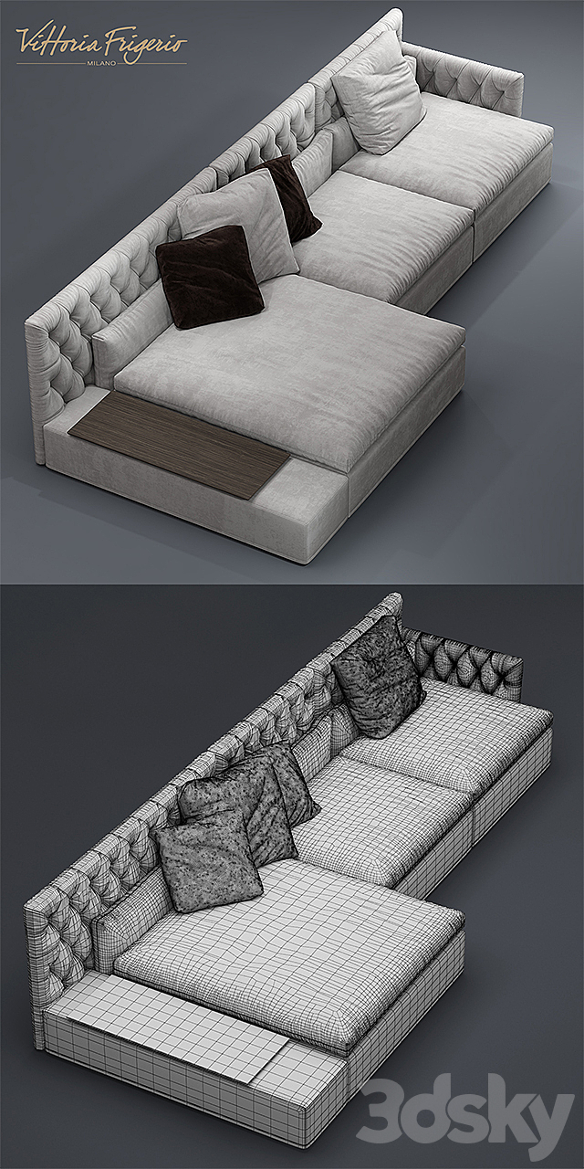 Sofa Dominio capitonne Frigerio Salotti 3DSMax File - thumbnail 3