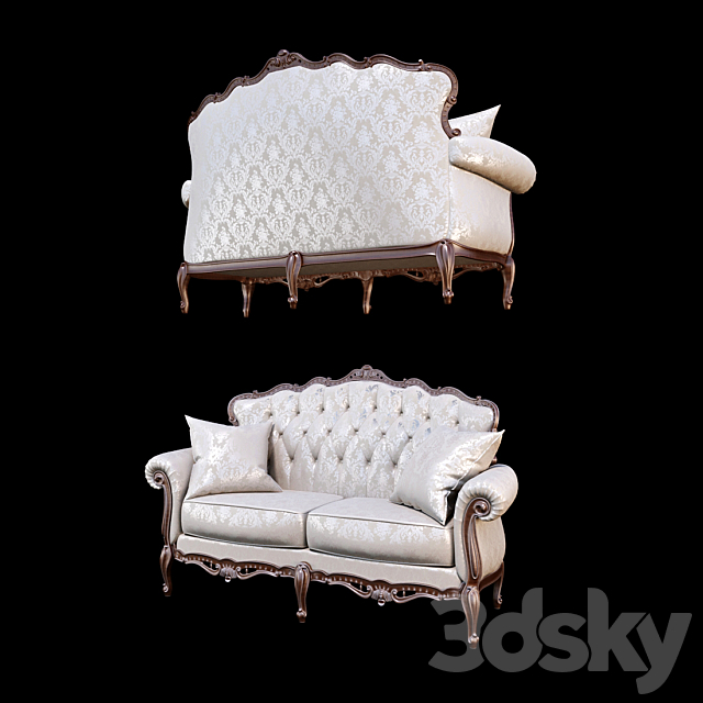 Sofa Double Angelo Cappellini AUSTEN 3DS Max Model - thumbnail 2