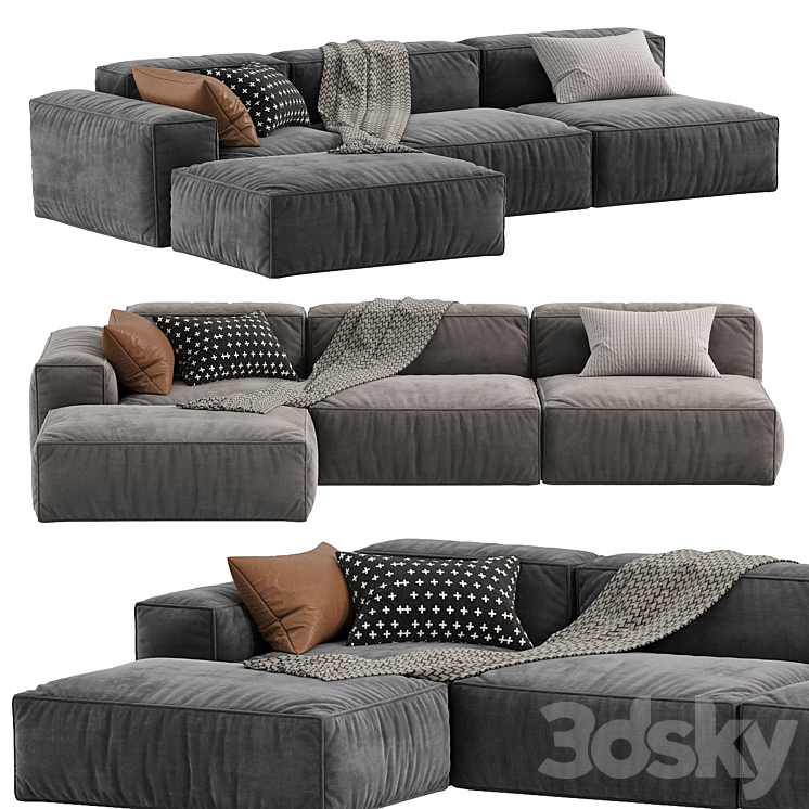 Sofa Ebi Happy Grafit Loft sofa 1 3DS Max Model - thumbnail 1