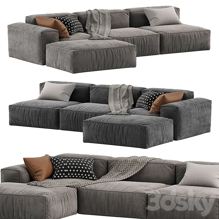 Sofa Ebi Happy Grafit Loft sofa 1 3DS Max Model - thumbnail 2