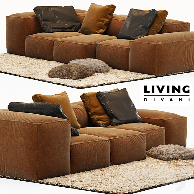 Sofa Extrasoft – Living Divani 3DSMax File - thumbnail 1