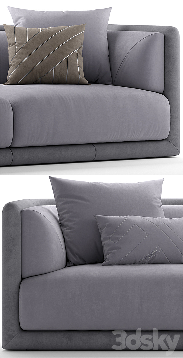 Sofa fendi casa conrad sofa 3DSMax File - thumbnail 2