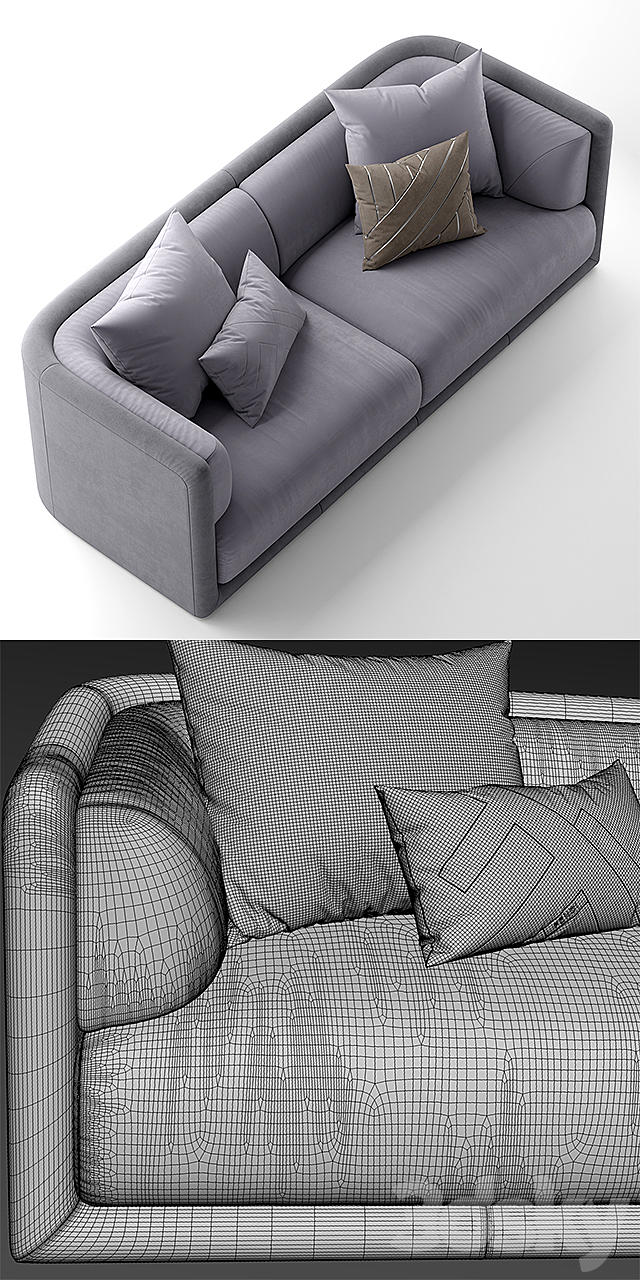 Sofa fendi casa conrad sofa 3DSMax File - thumbnail 3