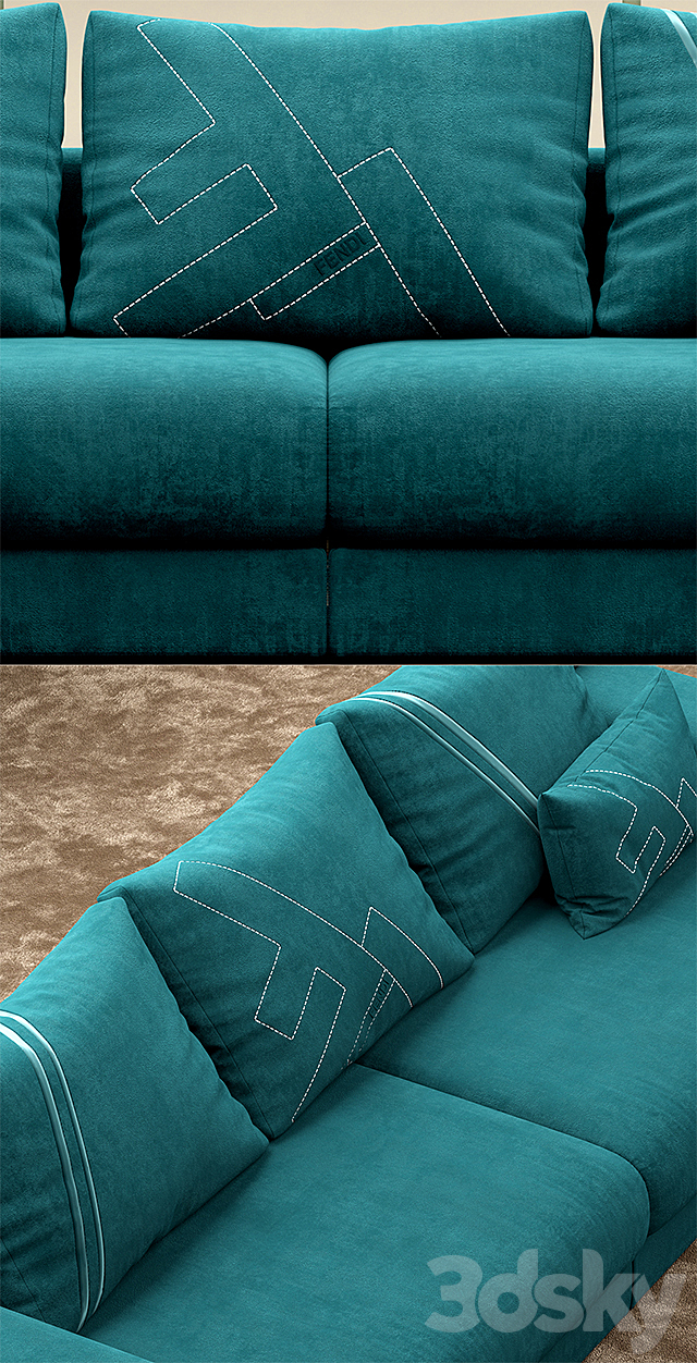 Sofa Fendi Casa Madison 3DSMax File - thumbnail 2