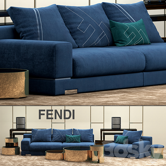 Sofa Fendi Casa Madison 3DSMax File - thumbnail 1