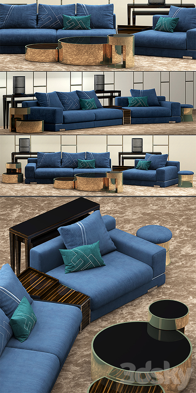 Sofa Fendi Casa Madison 3DSMax File - thumbnail 2