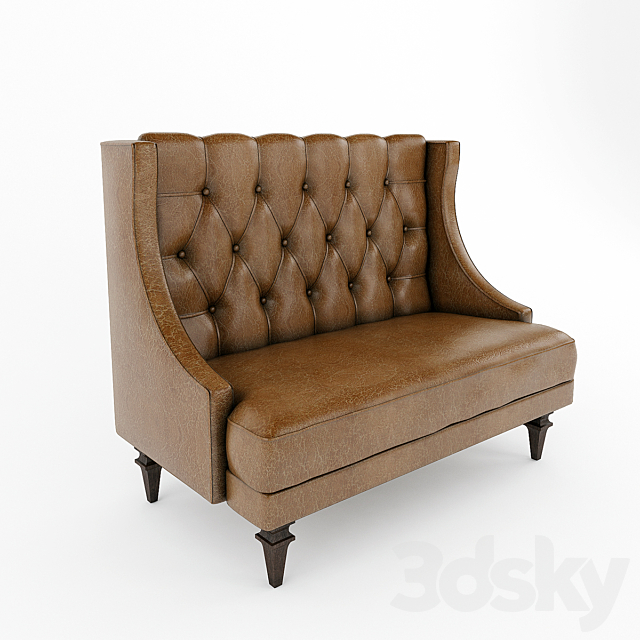 sofa for cafe 3DSMax File - thumbnail 1