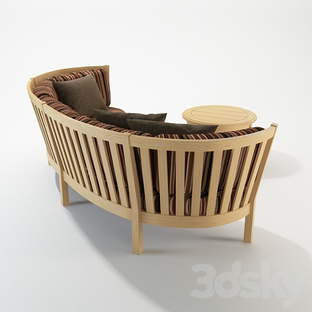 Sofa for the veranda 3DSMax File - thumbnail 2