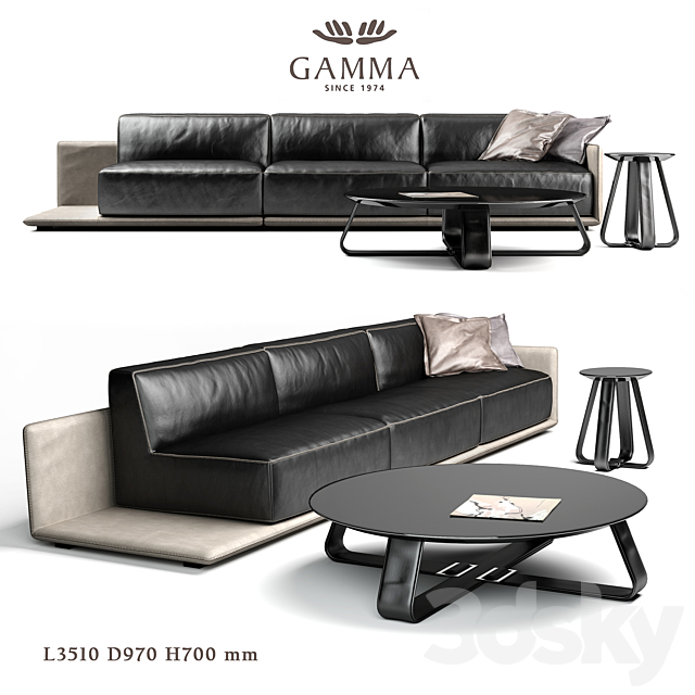 sofa Gamma Border 3DSMax File - thumbnail 1