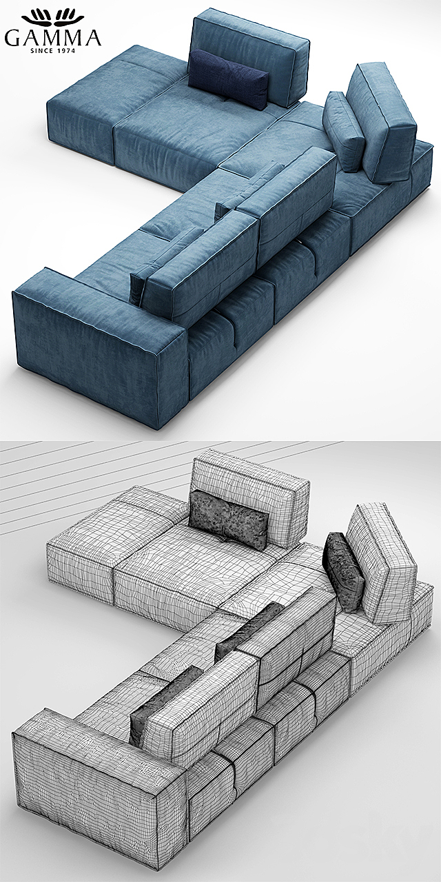 Sofa gamma soho sofa 3DSMax File - thumbnail 3