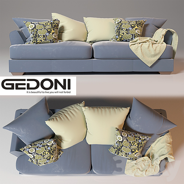 sofa Gedoni 3DS Max Model - thumbnail 2