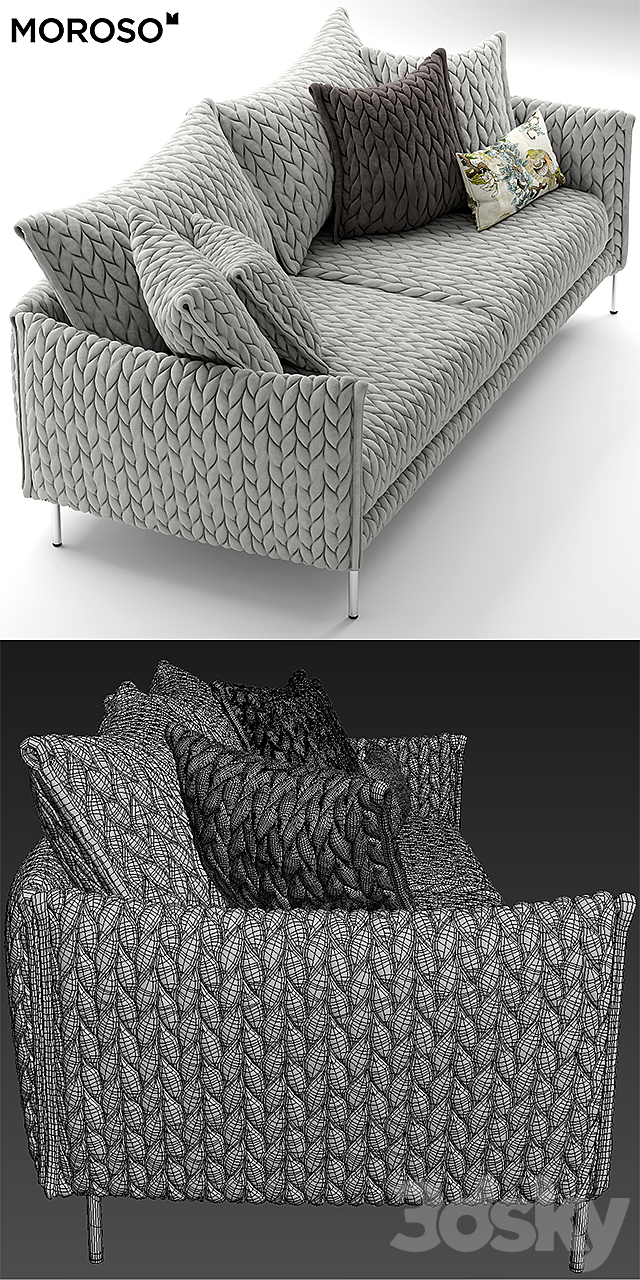 Sofa gentry 105 two seater sofa 3DSMax File - thumbnail 3