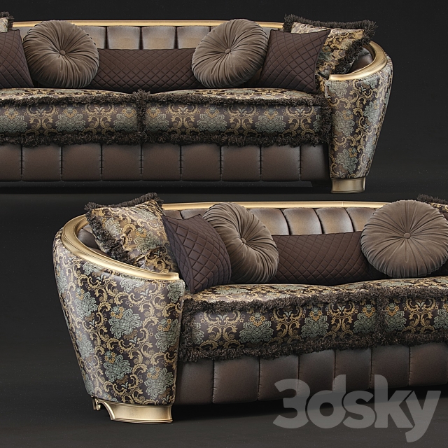 Sofa GoldConfort Divano 4 posti 4 seater fofa 3DSMax File - thumbnail 1