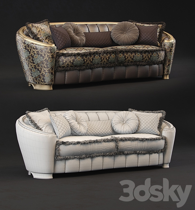 Sofa GoldConfort Divano 4 posti 4 seater fofa 3DSMax File - thumbnail 3