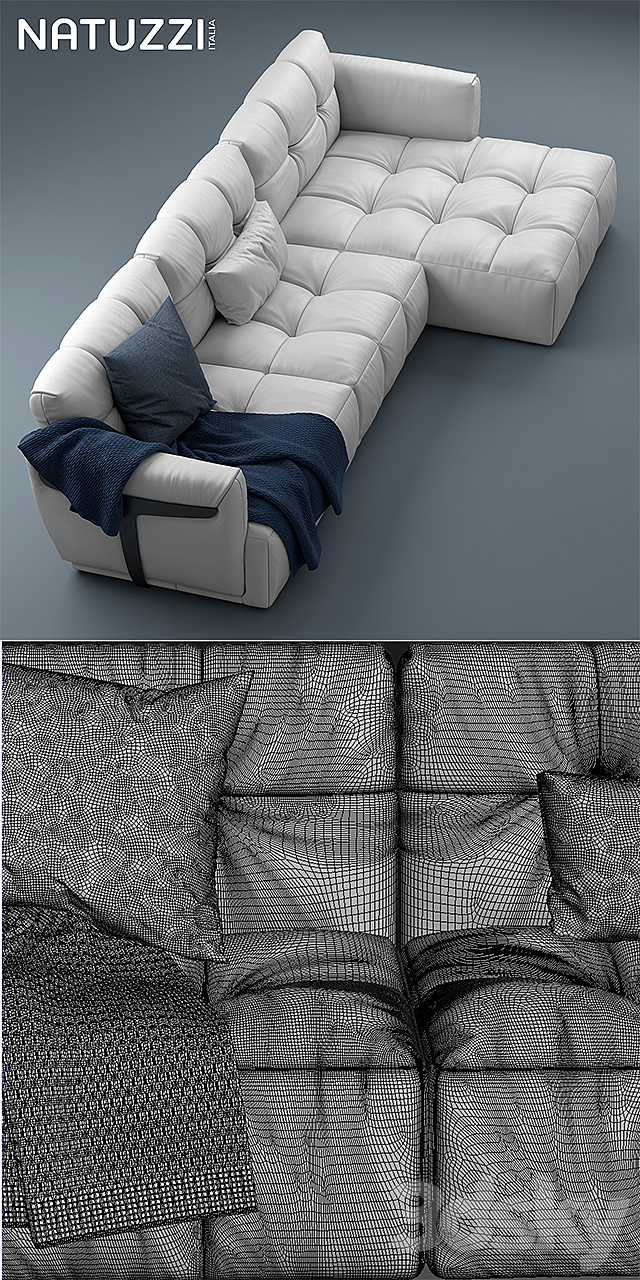 Sofa Herman NATUZZI ITALIA 3DSMax File - thumbnail 3