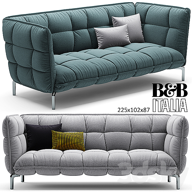 Sofa HUSK sofa B & B Italia 225 3DSMax File - thumbnail 1