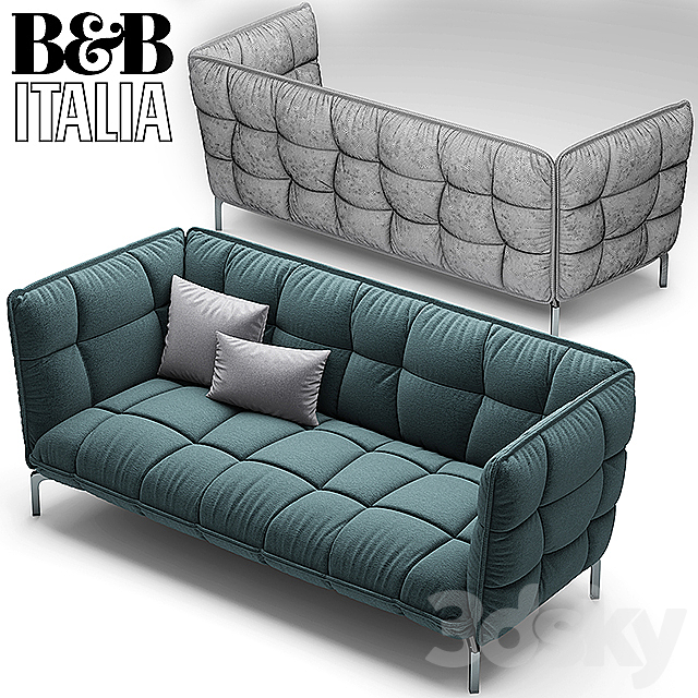 Sofa HUSK sofa B & B Italia 225 3DSMax File - thumbnail 3