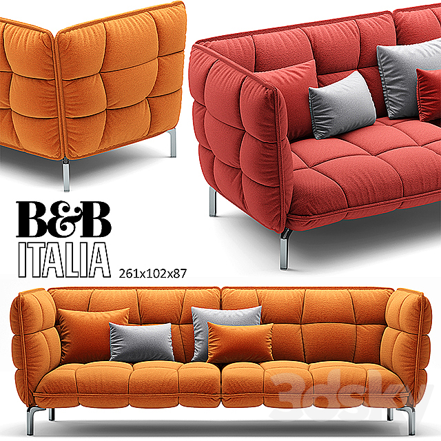 Sofa HUSK sofa B & B Italia 261 3DSMax File - thumbnail 1