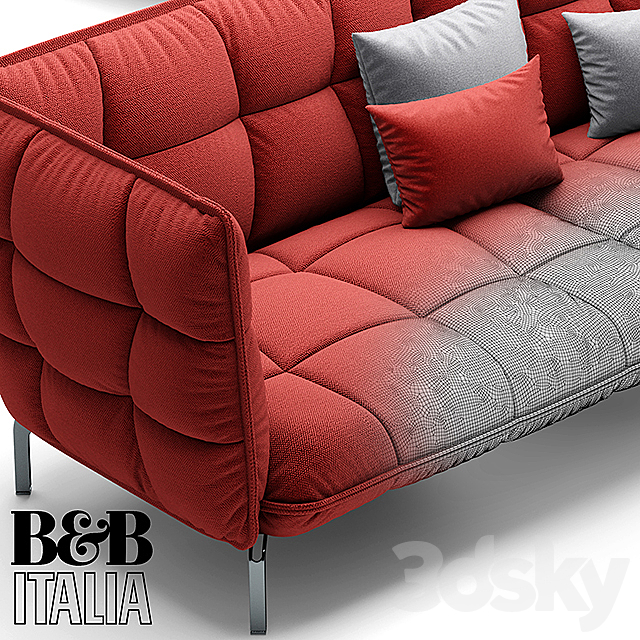 Sofa HUSK sofa B & B Italia 261 3DSMax File - thumbnail 2