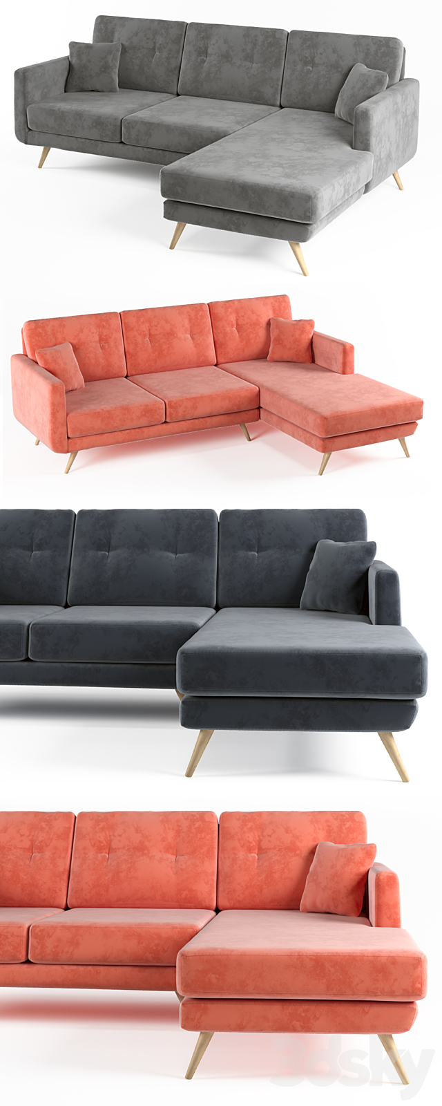 Sofa IKEA _ Sofa IKEA 3DS Max Model - thumbnail 2