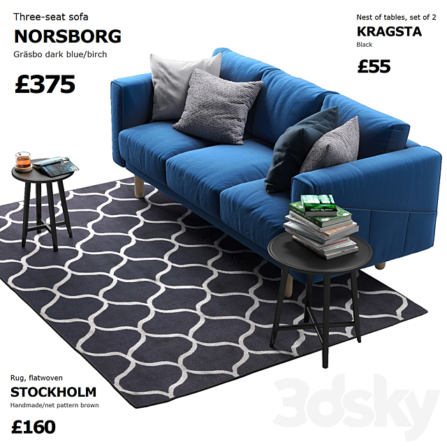 Sofa Ikea Norsborg 2 3DSMax File - thumbnail 2