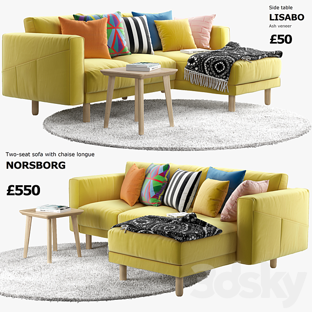 Sofa Ikea Norsborg 3 3DSMax File - thumbnail 1