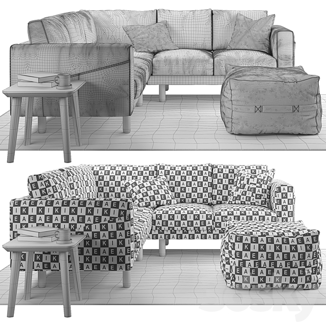 Sofa Ikea Norsborg 4 (angular) 3DSMax File - thumbnail 2