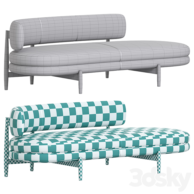 Sofa Lars \/ Minotti 3DS Max Model - thumbnail 2