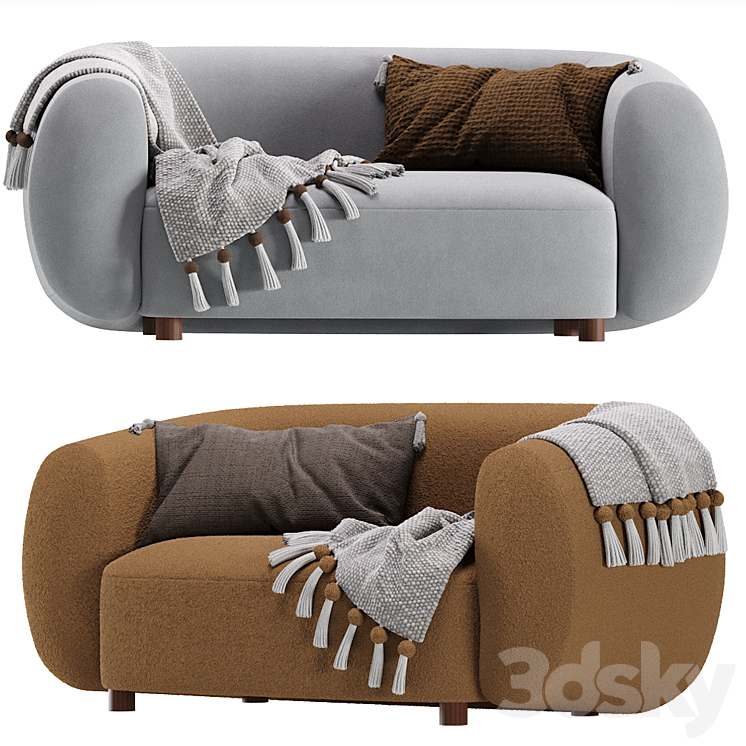 Sofa Londi Cozy Ivory Divan.ru \/ Sofa Londi 3DS Max Model - thumbnail 1